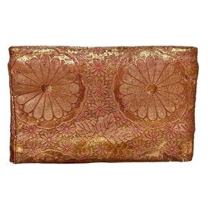 Gimbles Department Store VINTAGE Medallion Fold Over Mini Evening Clutch Bag
